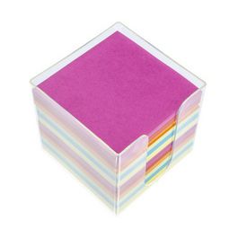 kangaro Zettelbox, transparent, bestückt, 700 Blatt farbig