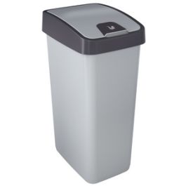 keeeper Poubelle "magne", 45 litres, argent / anthracite