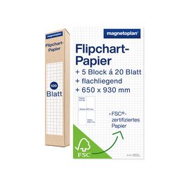 magnetoplan bloc papier pour chevalet de conférence, plat