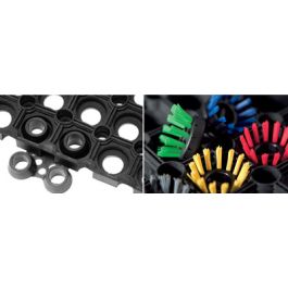 miltex Brosses de nettoyage pour tapis en caoutchouc, vert