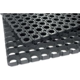 miltex Tapis caillebotis en caoutchouc Scriper, noir