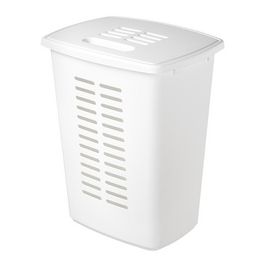 orthex Panier à linge avec couvercle, 60 litres, blanc