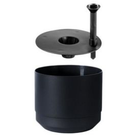 orthex Pot de fleurs PAULINA, diamètre : 140 mm, noir