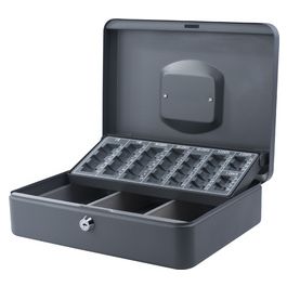 pavo Caisse à monnaie avec trieur de pièces, gris foncé