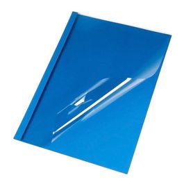 pavo Chemise à reliure thermique aspect cuir A4, 1,5mm, bleu