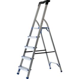 pavo Echelle repliable, 3 niveaux, argent/bleu