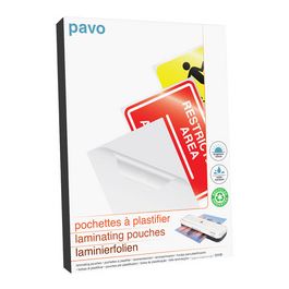 pavo Pochette de plastification, A4, brillant, 250 microns