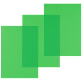 pavo plats de couverture, A4, PVC, 0,2 mm, vert transparent