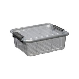 plast team Boîte de rangement HOME BOX, 2L, gris translucide