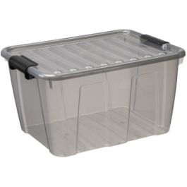 plast team Boîte de rangement HOME BOX, 30 L, gris