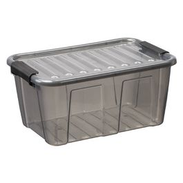 plast team Boîte de rangement HOME BOX, 8L, gris translucide