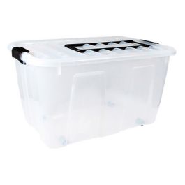 plast team Boîte de rangement HOME BOX, roulettes & poignée