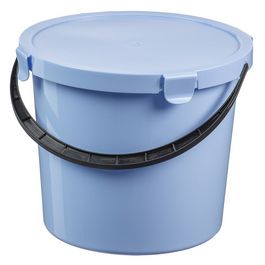 plast team Seau à cueillette avec couvercle,10 L, bleu clair