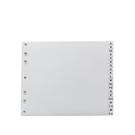 proOFFICE Intercalaires en plastique, A-Z, A4 demi hauteur