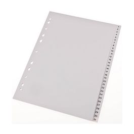 proOFFICE Intercalaires en plastique, numériques, A4