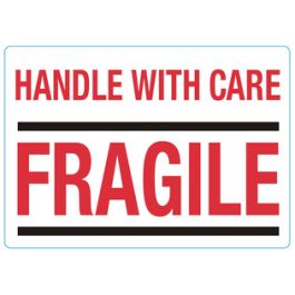 rillprint Étiquette "HANDLE WITH CARE / FRAGILE"