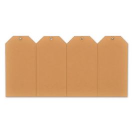 rillprint Étiquette à suspendre, 75 x 150 mm, marron kraft