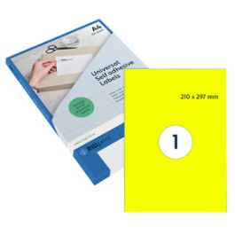 rillprint Étiquette fluorescente, 105 x 148 mm, jaune