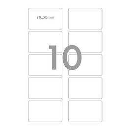 rillprint Étiquette porte-nom, 80 x 50 mm, blanc