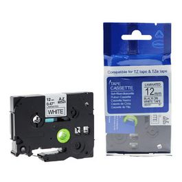 rillstab Cassette à ruban, noir/blanc, 12 mm x 8 m