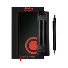 rotring Stylo à bille rétractable 600, noir, set cadeau