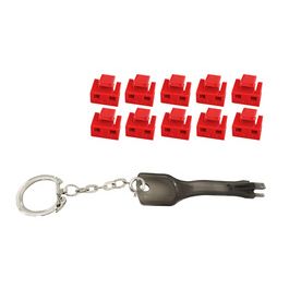 shiverpeaks Bloqueur de port RJ45 avec clé, rouge