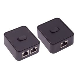 shiverpeaks Commutateur réseau manuel, 3 ports, noir