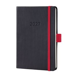 sigel Agenda de poche Conceptum 2027, env. A6, noir/rouge