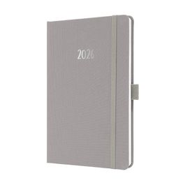 sigel Agenda de poche Jolie Feel 2026, textile, A5, gris