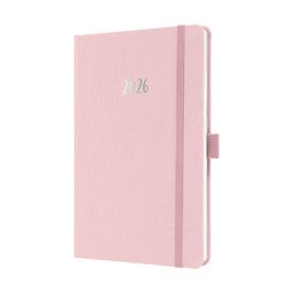 sigel Agenda de poche Jolie Feel 2026, textile, A5, rose