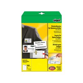 sigel Badges PC pour porte-badges, 54 x 90 mm