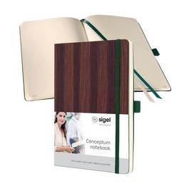 sigel Carnet Conceptum Nature Edition, A5, bois, pointillé