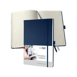 sigel Carnet de notes Conceptum, A4, uni, bleu