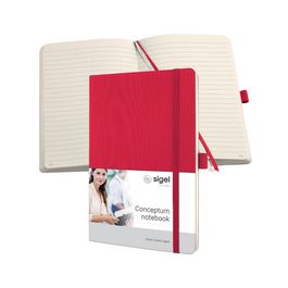 sigel Carnet de notes Conceptum, A5, quadrillé, rouge