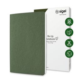 sigel Carnet de notes Re-Up, A5, ligné, vert mousse