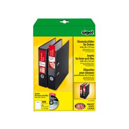sigel Etiquette PC pour classeur, dos large, 53 x 190 mm