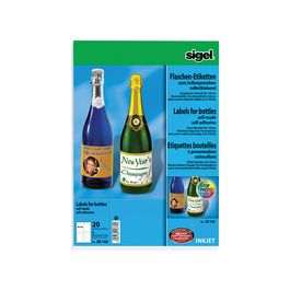 sigel Etiquette pour bouteilles, 80 x 120 mm, 85 g/m2