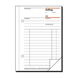 sigel Formularbuch "Auftrag", A5, 2 x 50 Blatt, Blaupapier