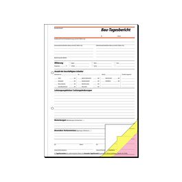 sigel Formularbuch "Bautagebuch", A4, 3 x 40 Blatt, SD