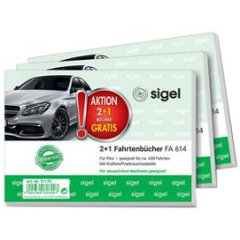 sigel Formularbuch "Fahrtenbuch", 2 + 1 Aktion, A6 quer