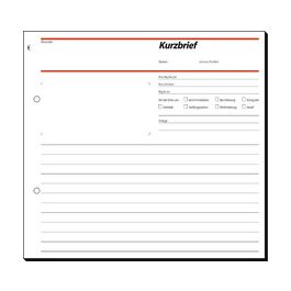 sigel Formularbuch "Kurzbrief", 2/3 A4, 50 Blatt, SD / CFB