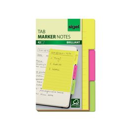 sigel Marque-page auto-adhésif Tab Marker Notes, papier