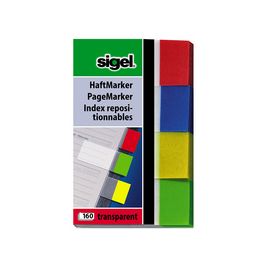 sigel Marque-page repositionnable Transparent, 50 x 20 mm