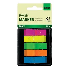 sigel Marque-page repositionnable "Z-Marker" film Neon Mini