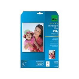 sigel papier photo jet d'encre Ultra, satiné, A4, 190 g/m2