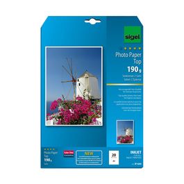 sigel papier photo jet d'encre, satiné mat, A4, 190 g/m2