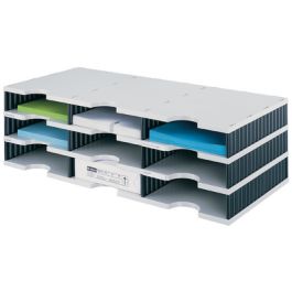 styro Module de base styrodoc trio 9 compartiments noir/gris