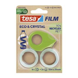 tesa Film ruban adhésif ECO & CRYSTAL + dévidoir, blister