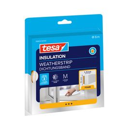 tesa INSULATION Ruban de calfeutrage M, 9 mm x 6 m, blanc