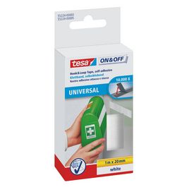 tesa On & Off Bande auto-agrippante, 20 mm x 1,0 m, noir